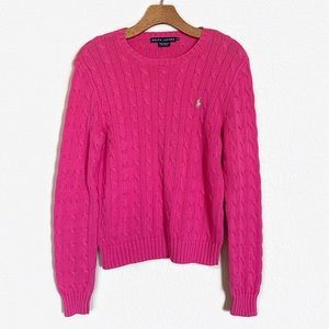 Ralph Lauren | Pink Cable Knit Pullover Size M